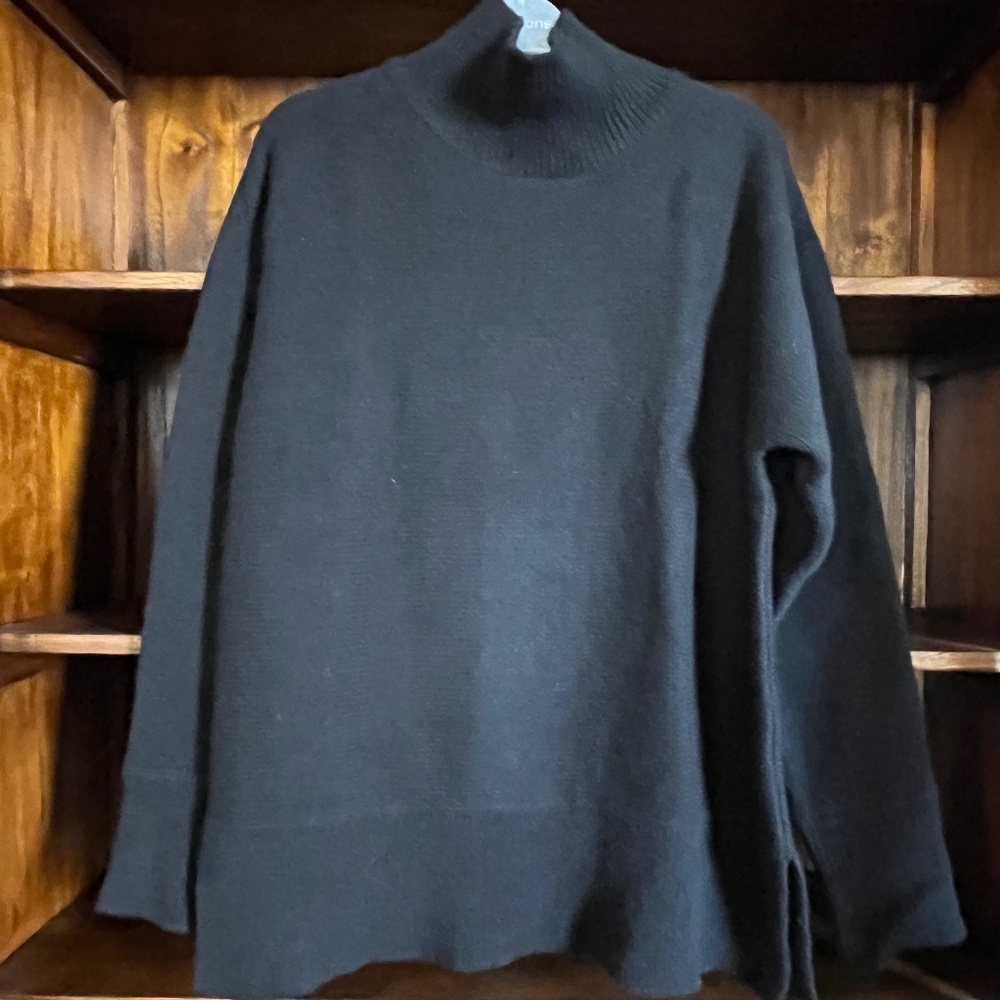 Simons Contemporaine (XS) high-neck oversized wool pullover sweater.